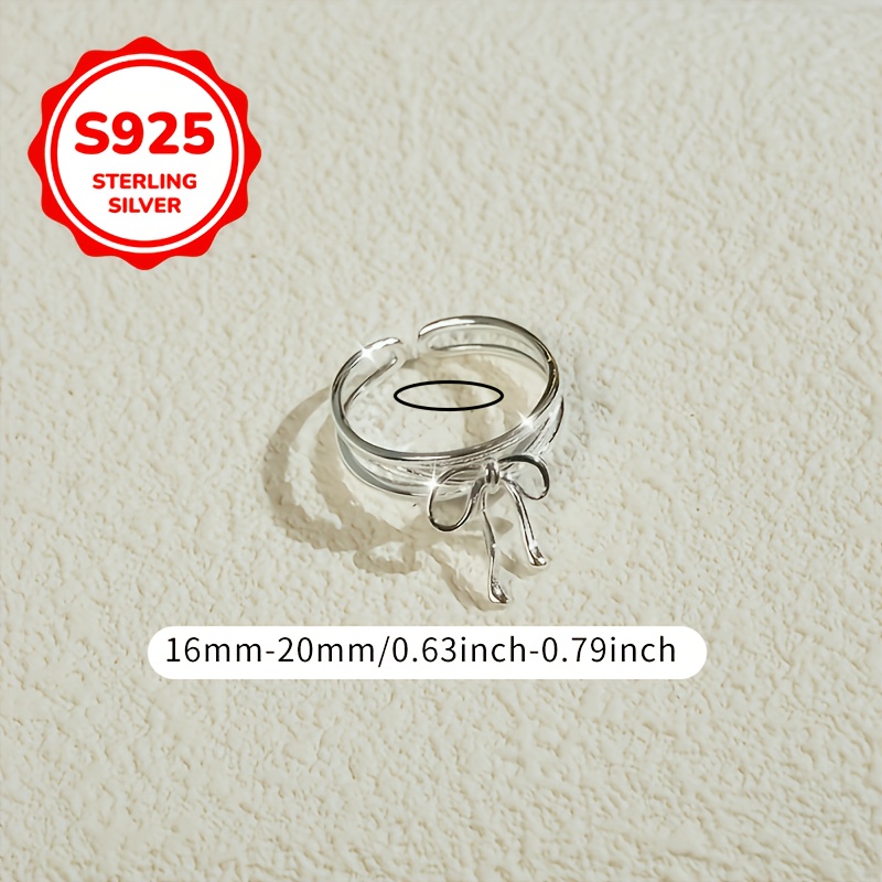 Interlaced Bow Ballet Style S925 Silver Open Ring